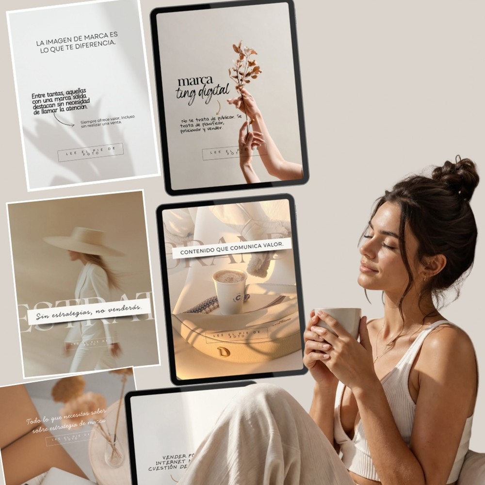 Colecciones de plantillas aesthetic editables del Pack Visual Creator
